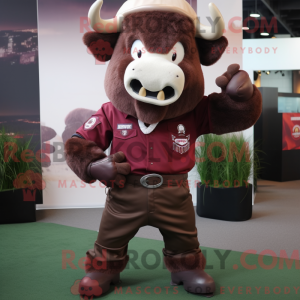 Máscara Maroon Buffalo com...