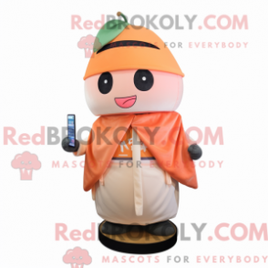 Fantasia de mascote Peach Sushi com calção e lenços - Mascotes de sushi - REBROKO_301907 - RedBrokoly.com