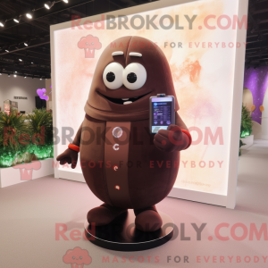 Brun plomme maskot drakt...
