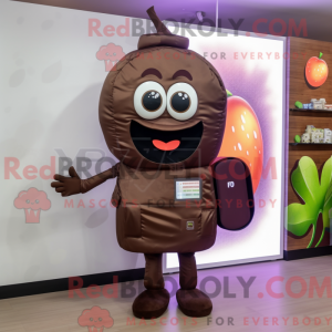Brown Plum mascot costume...