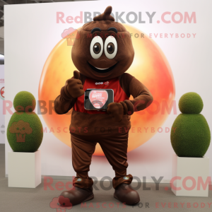 Brown Plum mascot costume...