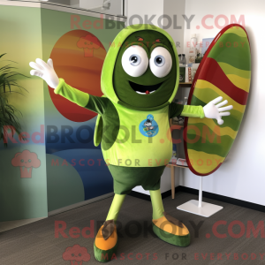 Olive Plate Spinner mascot...