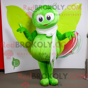 Lime Green Cupid mascot...