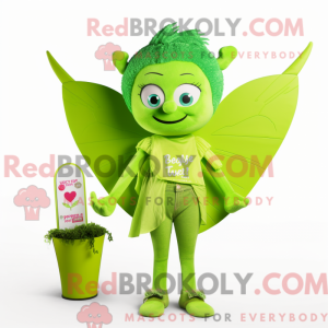 Lime Green Cupid mascot...