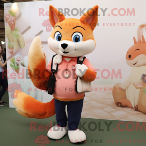 Peach Fox mascottekostuum...