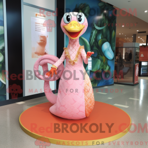 Peach Python mascot costume...