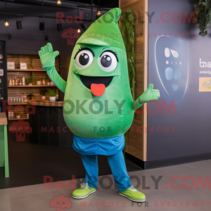 Personaggio mascotte verde...