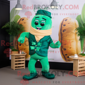 Green Croissant mascot...