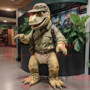 Máscara de Iguanodon Tan...