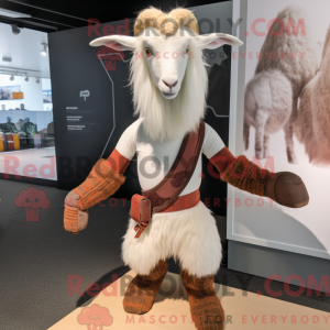 Rust Angora Goat mascot...