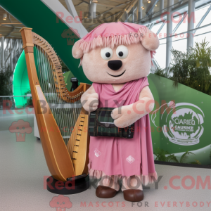Pink Celtic Harpe maskot...