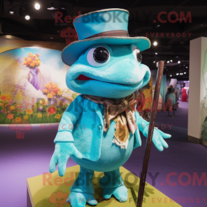 Turquoise Frog mascot...