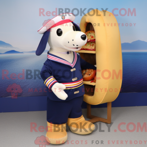 Navy Hot Dog maskot kostume...