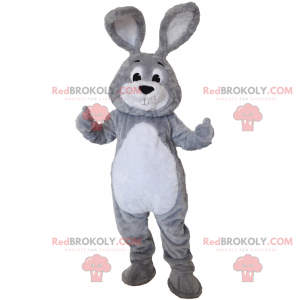 Mascotte grijs konijn - Redbrokoly.com