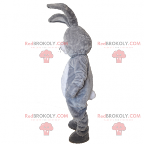 Mascotte grijs konijn - Redbrokoly.com