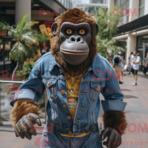 Brun Gorilla-maskotkostyme...