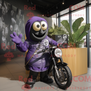Lavendel aubergine maskot...