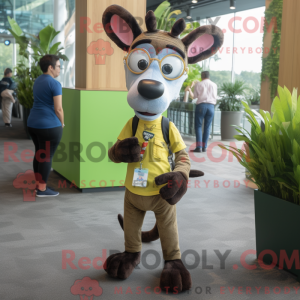 Olive Okapi mascot costume...