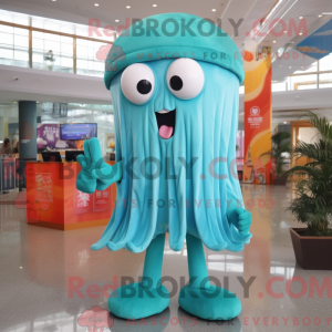 Turquoise Jellyfish mascot...