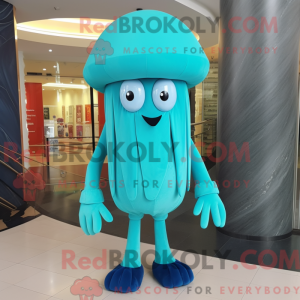 Turquoise Jellyfish mascot...
