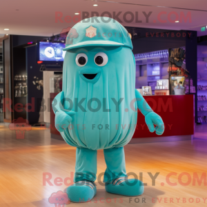 Turquoise Jellyfish mascot...