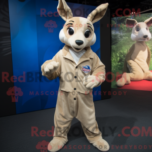 Beige Kangaroo mascot...