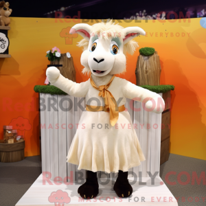 Cream Goat maskot...