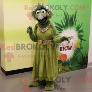 Olive Emu maskotdraktfigur...