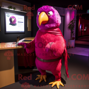 Máscara de papagaio Magenta...