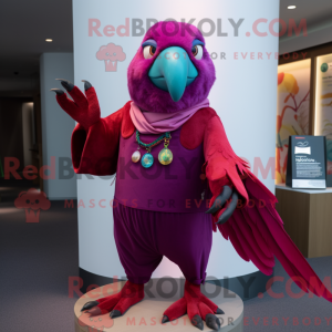 Máscara de papagaio Magenta...