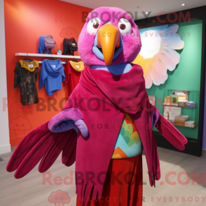 Máscara de papagaio Magenta...
