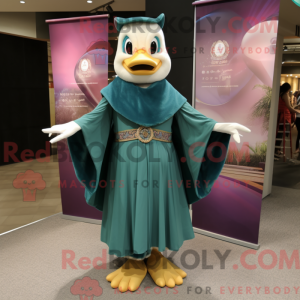 Teal Champagne mascot...