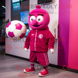 Magenta fodbold maskot...
