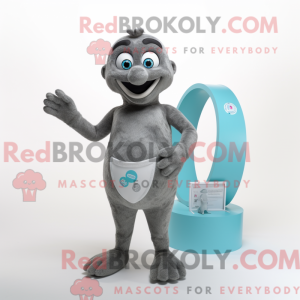 Grå forlovelsesring maskot...