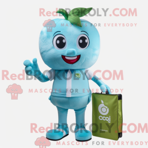 Cyan Cherry maskot kostume...