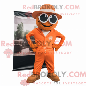 Postava maskota Rust Orange...