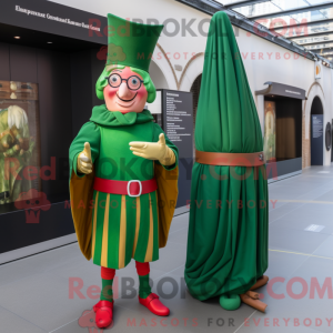 Green Swiss Guard mascot...