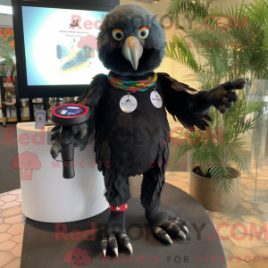 Mascotte de perroquet noir...