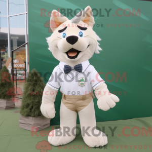 Cream Wolf maskotdraktfigur...