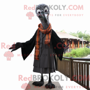 Sort Stilt Walker maskot...