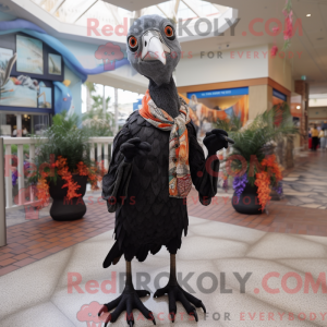 Sort Stilt Walker maskot...