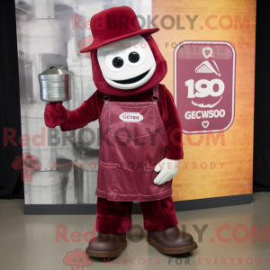 Maroon Soda Can maskot...