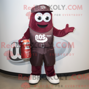 Maroon Soda Can máscara de...