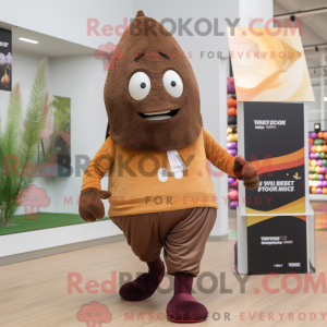 Brown Mango mascot costume...