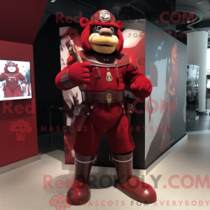 Maroon Soldier mascot...