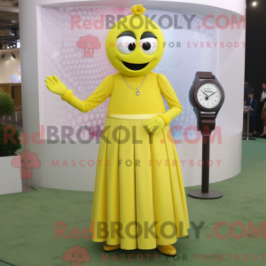 Citrongul armbåndsur maskot...