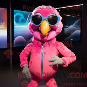 Rosa papegøye-maskotkostyme...