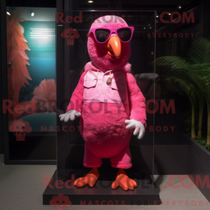 Roze Parrot mascottekostuum...