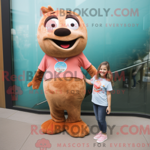 Brun laks maskot kostyme...
