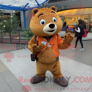 Brun laks maskot kostyme...